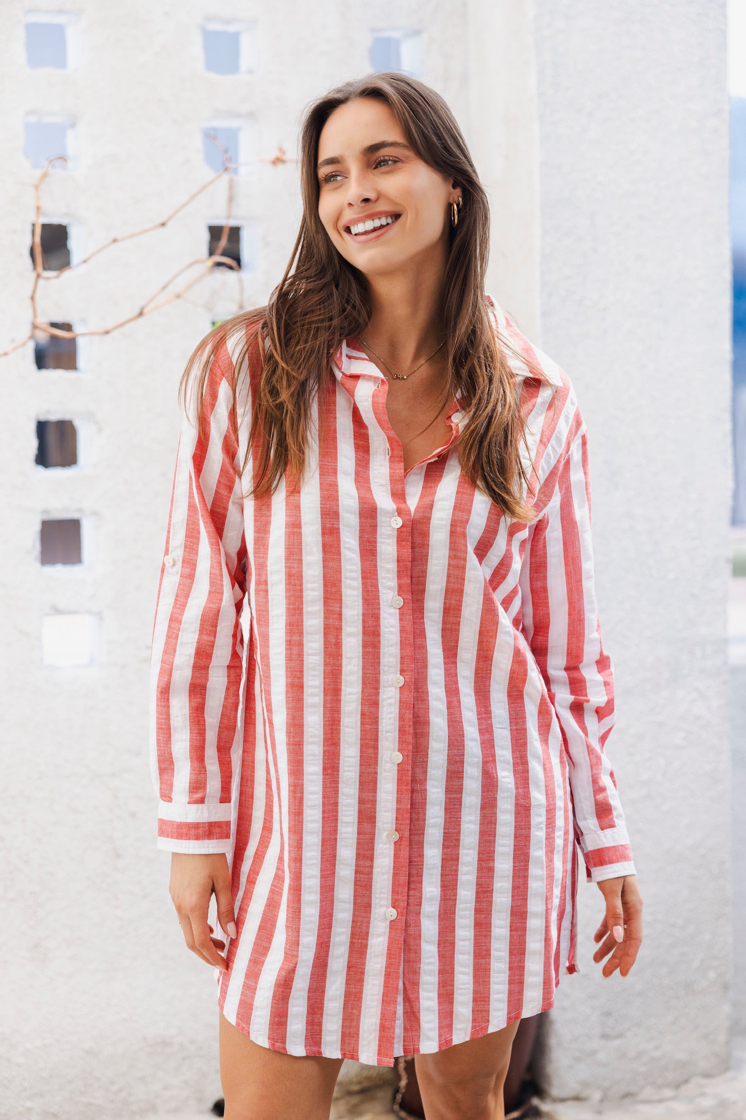 GOLDIE RED/WHITE STRIPE calu GOLDIE RED/WHITE STRIPE calu