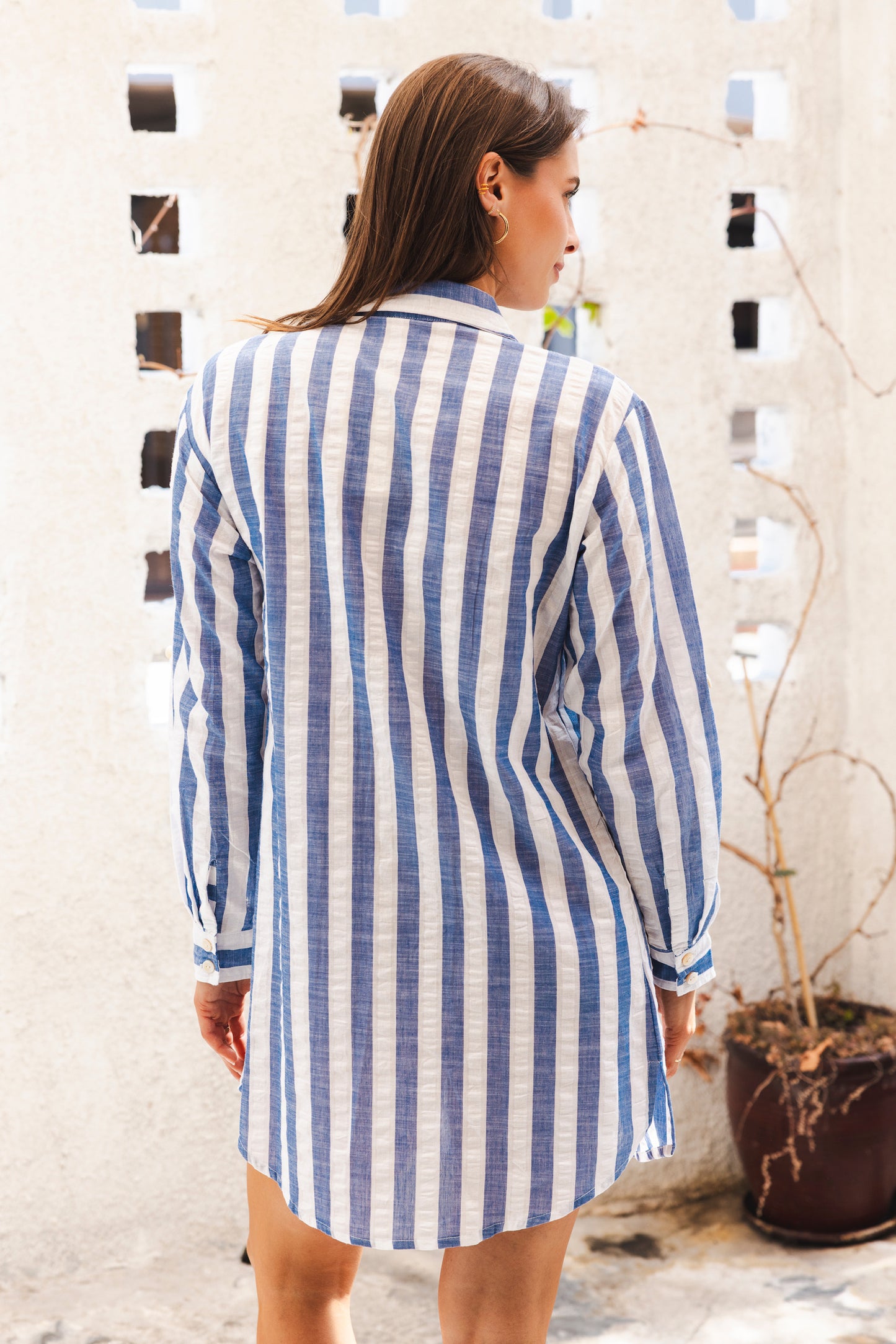 GOLDIE BLUE/WHITE STRIPE